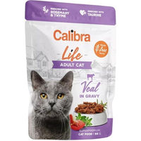 Produktbild von CALIBRA Life Katzen Nassfutter Adult Stückchen in Soße mit Kalb Schwein und Huhn getreidefrei 85 g