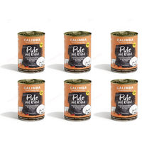 Produktbild von Calimba Katzen Nassfutter für Wohnungskatzen Pute Rind Schwein Getreidefrei Sensitive Stückchen in Sauce 6 x 400 g