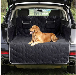 CALIYO Autoschondecke für Hunde Kofferraumschutz aus Oxford-Gewebe wasserdicht und kratzfest Schwarz 127x103 cm mit Ladeschwellenschutz – Bild 1 von 5