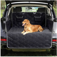 Produktbild von CALIYO Autoschondecke für Hunde Kofferraumschutz aus Oxford-Gewebe wasserdicht und kratzfest Schwarz 127x103 cm mit Ladeschwellenschutz