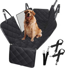 CALIYO Autoschondecke für Hunde mit Seitenschutz und wasserdichter Polyester-Oberfläche Schwarz 147x137cm – Bild 1 von 5