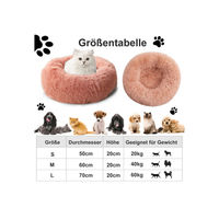 Produktbild von CALIYO Flauschiges Hundebett und Katzenkissen aus Polyester in Rosa für kleine Hunde und Katzen