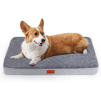 Produktbild von CALIYO Orthopädisches Hundebett für große Hunde mit Memory Foam in Dunkelgrau, Waschbares Hundekissen aus Flanell-Fleece