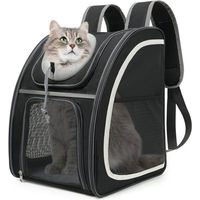 Produktbild von CALIYO Tiertransporttasche Rucksack für Hunde und Katzen kleiner Rassen aus wasserdichtem Oxford-Gewebe Schwarz