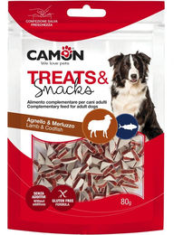 Produktbild von Camon Belohnungssnack Dreieckige Happen Lamm und Kabeljau glutenfrei