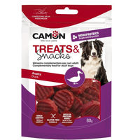 Produktbild von Camon Gegrillte Entenmünzen Trockenfleisch für Hunde Monoprotein Glutenfrei 80 g