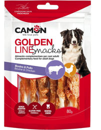 Produktbild von Camon Golden Line Kaurolle Twist Kausnack für Hunde mit Huhn und Rind glutenfrei