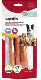 Produktbild von Camon Kausnack Rinderkaurolle mit Ente glutenfrei 3 Stück à 17 cm
