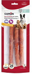 Produktbild von Camon Kausnack Rinderkaurolle mit Ente glutenfrei 3 Stück à 28 cm