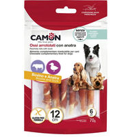 Produktbild von Camon Kausnack Rinderkaurolle mit Ente glutenfrei 6 Stück á 12 cm