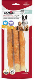 Produktbild von Camon Kausnack Rinderkaurolle mit Huhn glutenfrei 3 Stück à 28 cm