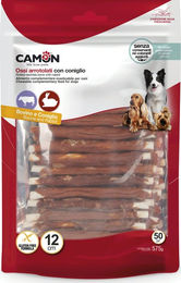 Produktbild von Camon Kausnack Rinderkaurolle mit Kaninchen glutenfrei 50 Stück á 12 cm