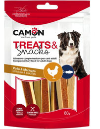 Produktbild von Camon Kausnack Sticks Huhn und Kabeljau für Hunde