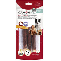 Produktbild von Camon Naturkauartikel Rinderkaurolle mit Kaninchen glutenfrei 3 Stück á 17 cm