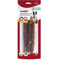 Produktbild von Camon Naturkauartikel Rinderkaurolle mit Kaninchen glutenfrei 3 Stück à 28 cm