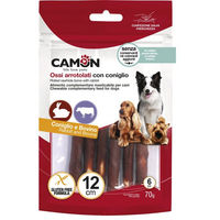 Produktbild von Camon Naturkauartikel Rinderkaurolle mit Kaninchen glutenfrei 6 Stück á 12 cm