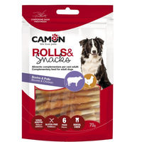 Produktbild von Camon Rinderkaurolle mit Huhn glutenfrei 6 Stück à 12 cm