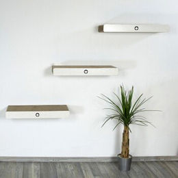 Canadian Cat Company 3er Set Kratzbrett Cloud für die Wand aus Kratzpappe hellgrau – Bild 1 von 2