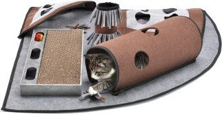 Canadian Cat Company Calvin Intelligenzspielzeug für Katzen aus Filz in Braun – Bild 1 von 8