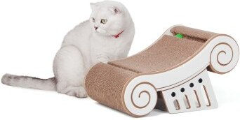 Canadian Cat Company Design-Kratzmöbel Athena Kratzbrett mit Spielschienen aus Kratzpappe 45 x 27 x 24 cm – Bild 1 von 4