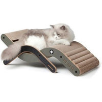 Produktbild von Canadian Cat Company Design-Kratzmöbel Beach Chair Kratzbrett für Katzen aus Kratzpappe Grau 70 x 35 x 25 cm