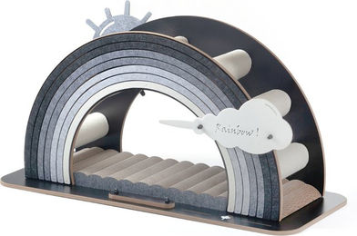 Canadian Cat Company Design-Kratzmöbel Rainbow Kratzbaum aus Holz grau bunt – Bild 1 von 4