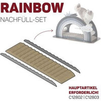 Produktbild von Canadian Cat Company Ersatzteil Kratzbrett Rainbow aus Kratzpappe in Bunt und Beige für Katzen