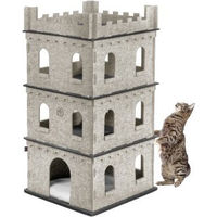 Produktbild von Canadian Cat Company Felty Fort Katzenburg aus Filz in Weiß und Grau Größe Mittel