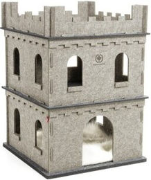 Canadian Cat Company Felty Fort Katzenburg aus Filz mit Erdgeschoss, Etage und XXL Flauschkissen Set – Bild 1 von 7