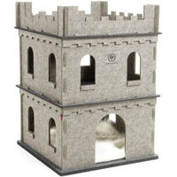 Produktbild von Canadian Cat Company Felty Fort Katzenburg aus Filz mit Erdgeschoss, Etage und XXL Flauschkissen Set