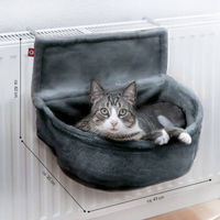 Produktbild von Canadian Cat Company Katzen-Heizungsliege Kuschelsack aus Polyester in Grau Schwarz Größe L