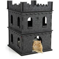 Produktbild von Canadian Cat Company Katzenburg Felty Fort aus Filz mit XXL Flauschkissen und Etage