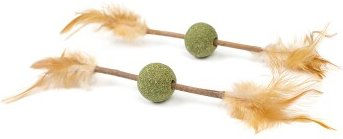 Produktbild von Canadian Cat Company Katzenminze Spielzeug Set mit Matatabi Stick und Feder in Grün 2 Stück