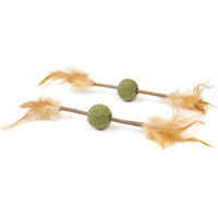 Produktbild von Canadian Cat Company Katzenminze Spielzeug Set mit Matatabi Stick und Feder in Grün 2 Stück
