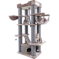 Produktbild von Canadian Cat Company Kratzbaum Aspen Grau 180 cm mit Hängematte und Sisal-Kletterseil