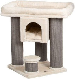 Canadian Cat Company Kratzbaum Calgary beige mit Kuschelhöhle und Sisalstämmen XL – Bild 1 von 8