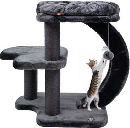 Canadian Cat Company Kratzbaum Jordan Anthrazit mit Sisalstämmen und Kratzrampe 68 x 48 x 81 cm – Bild 1 von 1