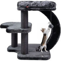 Produktbild von Canadian Cat Company Kratzbaum Jordan für Katzen in Anthrazit mit Sisalstämmen und Kratzrampe 81 cm