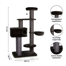 Canadian Cat Company Kratzbaum Maine Coon 217 XXL für Katzen Grau mit Sisalsäulen – Bild 1 von 7