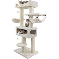 Produktbild von Canadian Cat Company Kratzbaum Maple mit Höhle, Hängematte und Liegemulde, Beige, 73 x 55 x 172 cm