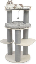 Canadian Cat Company Kratzbaum Miles für Katzen mit Relingbett aus Holz in Grau und Beige 135,5cm – Bild 1 von 1