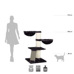 Canadian Cat Company Kratzbaum Regina für Katzen in Grau und Beige mit Sisal 100 x 100 x 108 cm – Bild 1 von 5