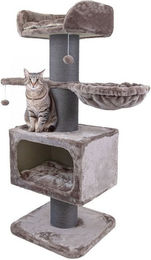 Canadian Cat Company Kratzbaum Rowan Grau 155 cm aus Plüsch – Bild 1 von 3