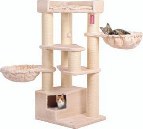 Canadian Cat Company Kratzbaum Vancouver Jumbo beige mit Sisalstämmen 65 x 55 x 140 cm – Bild 1 von 3