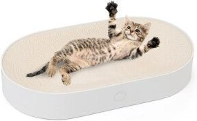 Canadian Cat Company Kratzbrett Apollo Katzenbett aus Kratzpappe in Weiß 63 x 35 x 10 cm – Bild 1 von 3