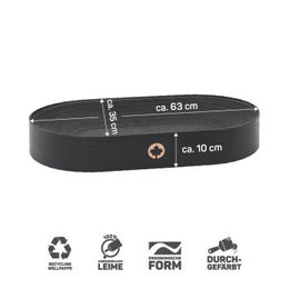 Canadian Cat Company Kratzbrett Apollo Katzenbett aus Kratzpappe Schwarz – Bild 1 von 8