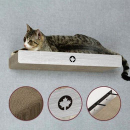 Canadian Cat Company Kratzbrett Cloud für die Wand aus Kratzpappe in Hellgrau – Bild 1 von 3