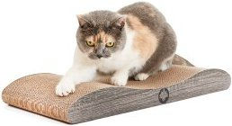 Canadian Cat Company Kratzbrett Comet für Katzen aus Kratzpappe in Dunkelgrau Größe L 60x29x7cm inkl. Katzenminze – Bild 1 von 9