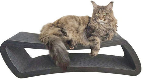 Canadian Cat Company Kratzbrett Eclipse für Katzen aus Kratzpappe 84x24x23cm doppelseitig nutzbar als Kratzmöbel und Liegeplatz – Bild 1 von 5