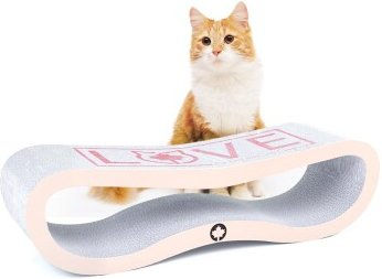 Canadian Cat Company Kratzbrett Orbit 2.0 für Katzen aus Kratzpappe mit Katzenminze in Rosa oder Grau – Bild 1 von 13